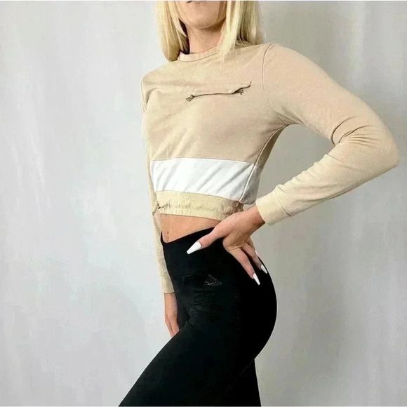 Manière De Voir Cropped Tracksuit Sweatshirt - S - Picture 6 of 8